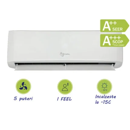 Aer conditionat HomeFort Crystal 24000 BTU Emerald Inverter R32-WiFi optional