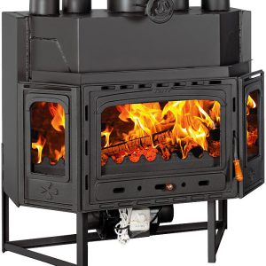 Semineu focar pe lemne incastrabil cu ventilator model TCFan – 26kW