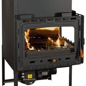 Semineu focar pe lemne incastrabil cu ventilator model 2CF – 22kW