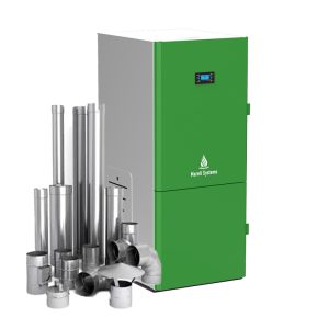 Centrala peleti compacta Mareli Premium RubynoR ECOSTAR SBN35 20-35KW – kit evacuare inox