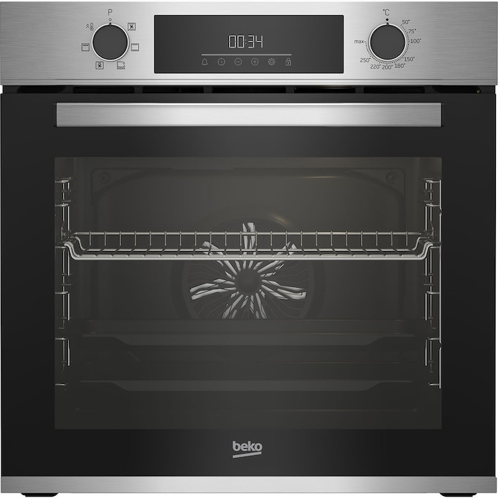 Cuptor incorporabil Beko BBIE12300XD, Electric, 72 l, Grill, SteamShine Cleaning, Timer, Clasa A, Inox