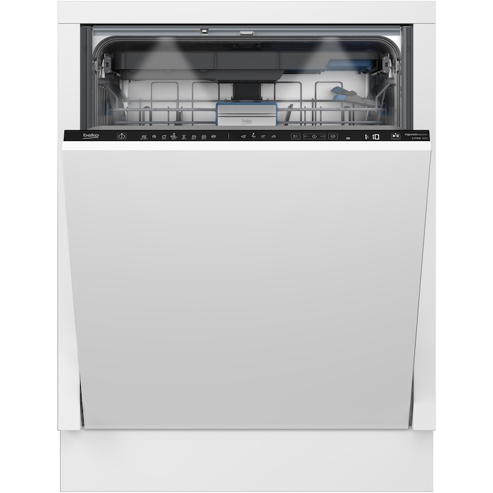 Masina de spalat vase incorporabila Beko BDIN38542P, 15 seturi, 8 programe, 60 cm, Clasa C, AutoGlassShield