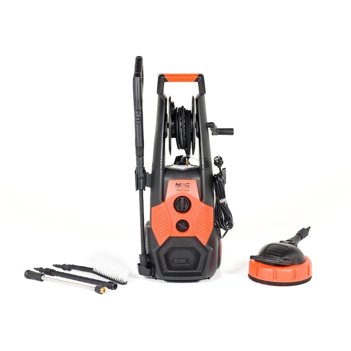Aparat de spalat cu presiune, Nac, Aluminiu, 2500 W, Negru/Portocaliu
