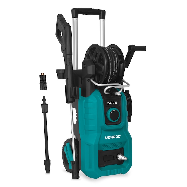 Aparat de spalat cu presiune VONROC, PW512AC, Putere 2400W, presiune maxima180 bar, furtun de presiune inalta de 10m, Lance turbo