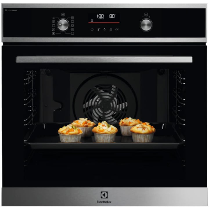 Cuptor incorporabil Electrolux EOD6P66X, Electric, 72 l, Autocuratare pirolitica, SteamBake, Grill, Timer cu display electronic, Clasa A+, Inox antiamprenta