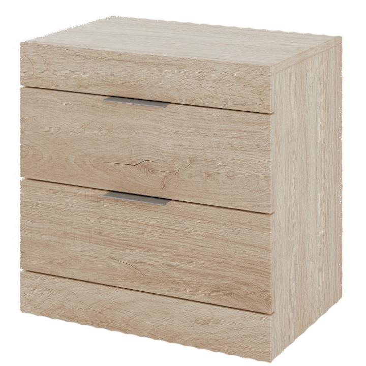 Noptiera Irim Chic, 50x33x49 cm , 2 sertare, Culoare Sonoma