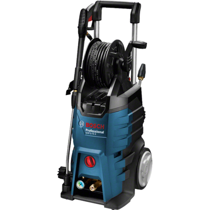 Aparat de spalat cu presiune Bosch Professional 0600910800, 2600 W, 185 bar presiune maxima, 50°C temperatura maxima, 10 m lungime furtun, 570 l/h debit amxim apa, pistol, duza rotativa, lance reglabila 3 in 1