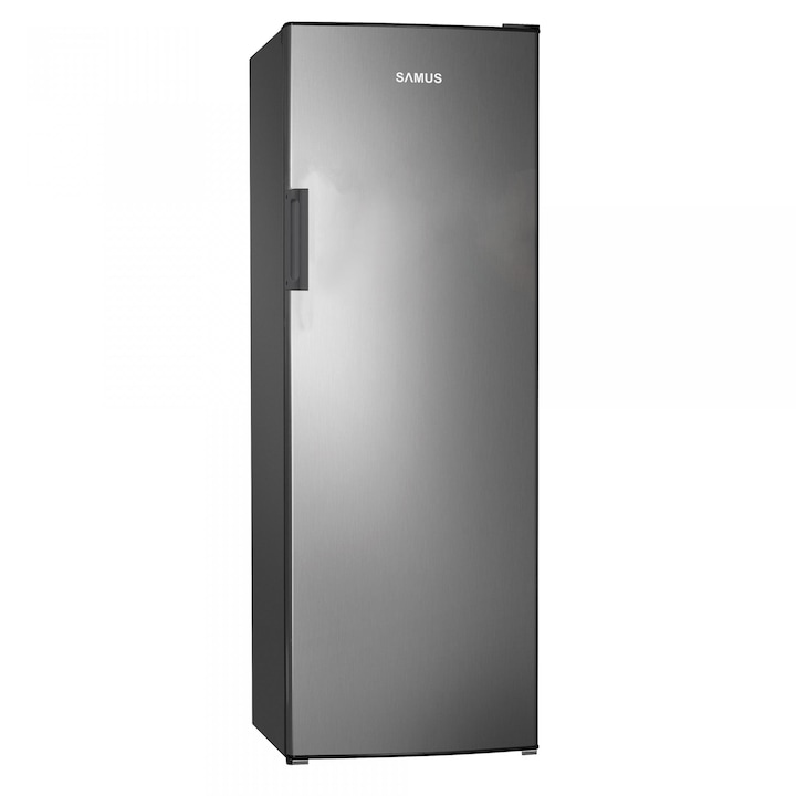 Congelator Samus SCGX337E, 242L, Clasa E, H 170 cm, Inox