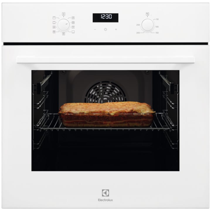 Cuptor incorporabil Electrolux EOF5F50BV, 65 l, Autocuratare catalitica, Timer electronic, SurroundCook, Clasa A, Alb