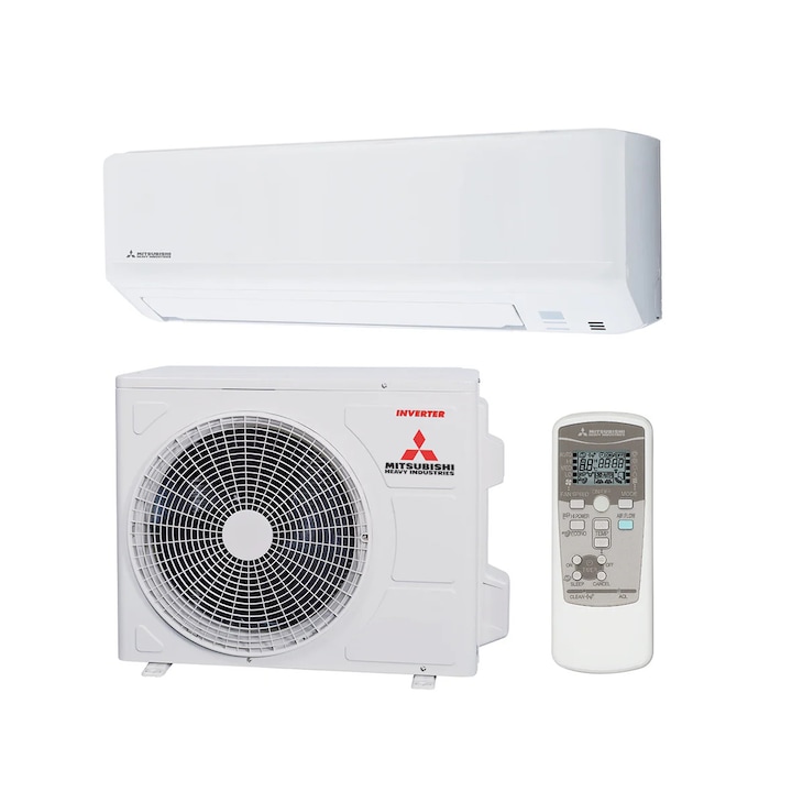 Aer conditionat Mitsubishi Heavy Nyoko Plus, 12000 BTU, SRK/SRC35ZSP-W1, A++/A+, Inverter, Functie incalzire racire, Functie Auto, Sleep Mode, ECO Mode, Alb