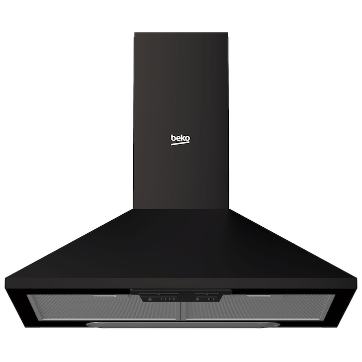 Hota incorporabila decorativa Beko HCP61310B, Putere de absorbtie 395 mc/h, 60 cm, Negru