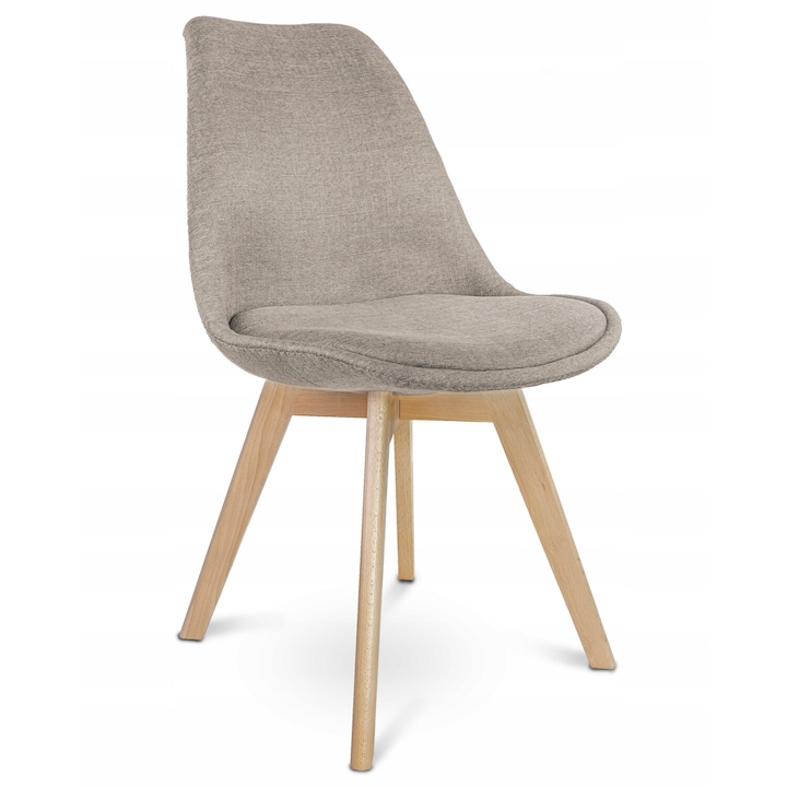 Scaun ALTA, Jumi, bej, 82x49x55cm, picioare din lemn de fag