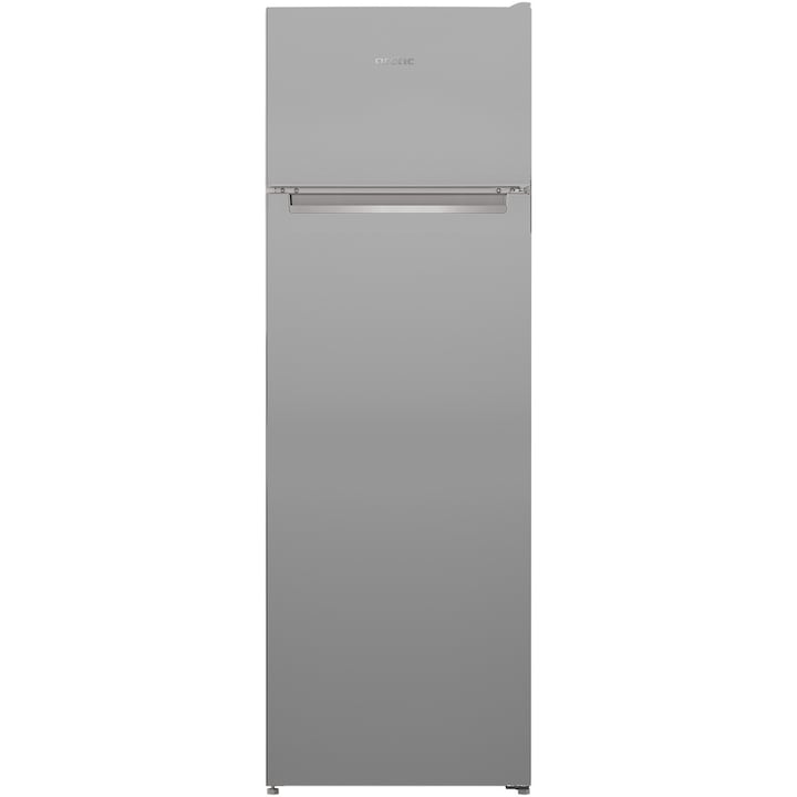 Frigider cu doua usi Arctic AD54280M40S, 250 l, Clasa E, Garden Fresh, Iluminare LED, H 160.6 cm, Argintiu