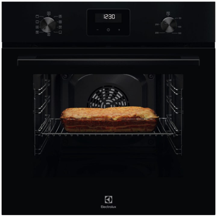 Cuptor incorporabil Electrolux LOF3H10BK, Electric, 65 l, Grill, Ghidaj telescopic pe 1 nivel, Timer cu display electronic, Clasa A, Negru