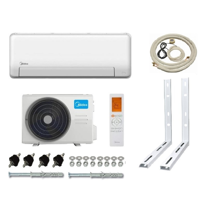 Pachet aer conditionat Midea All Easy Pro Nordic 12000 btu Inverter, WI-FI inclus, kit complet pentru montaj EastShop