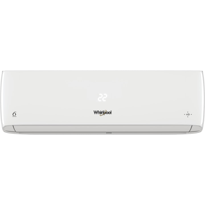 Aparat de aer conditionat, Whirlpool SPICR 312W, 3.5kW, functie de incalzire, Tehnologie 6th sense, Functie de racire turbo, Clasa energetica A++, Alb