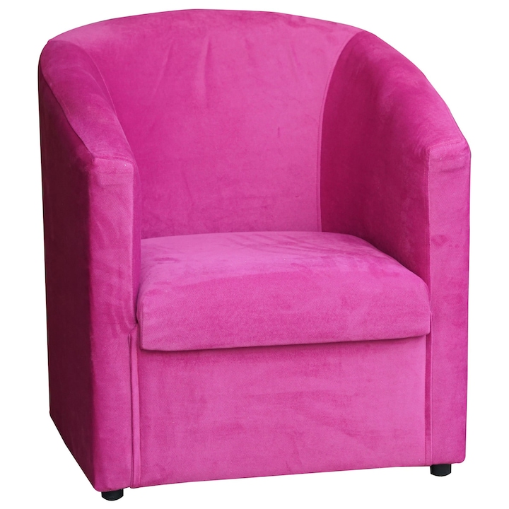Fotoliu Nefmob Fretta 60x60x70 cm, culoare Roz Sidef