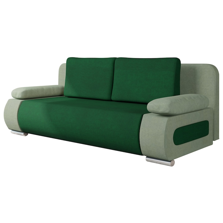 Canapea Ernas, MIRJAN24, verde deschis + verde, 200x92x77 cm