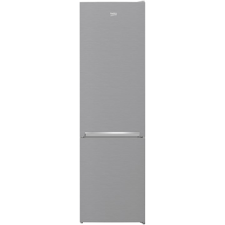 Combina frigorifica Beko RCSA406K40XBN, 386 l, Raft sticle, Clasa E, H 201 cm, Argintiu