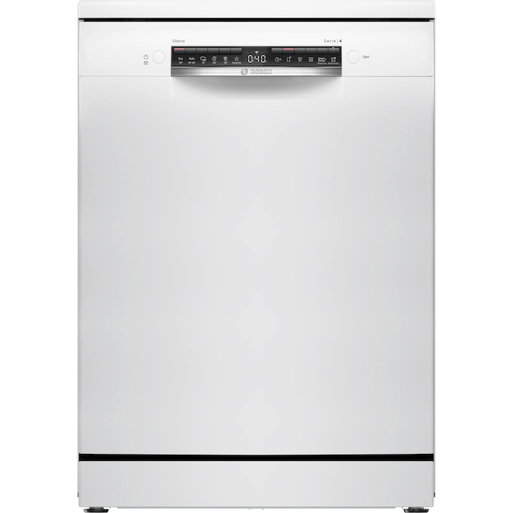 Masina de spalat vase Bosch SMS4HVW14E, 14 seturi, 6 programe, Home Connect, ExtraDry, Hygiene Plus, EcoSilence Drive, DosageAssist, Clasa C, 60 cm, Alb.
