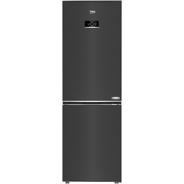 Combina frigorifica Beko B3RCNA364HXBR1, 316 l, No Frost, HarvestFresh, AeroFlow, Kitchen Fit, Everfresh+, Clasa E, 186.5 cm, Inox