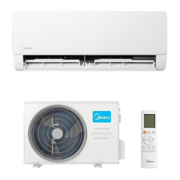 Aparat de aer conditionat Midea Solunar Lite MGPXV-09RD0-MGPXV-09RD0 Inverter 9000 BTU, Wi-Fi, AI EcoMaster, mod silentios, 56°C-Clean, Prime Guard