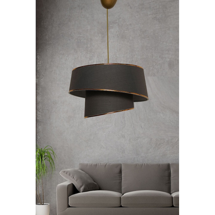 Candelabru, Opviq, 390FLH1630, Baretă - Auriu, Antracit, Culoare Auriu Antracit, E27