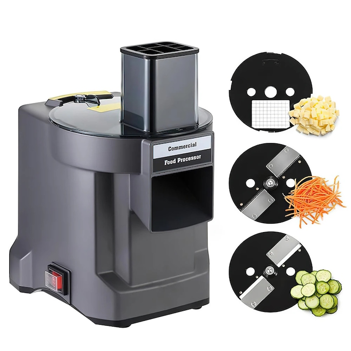 Masina de taiat legume profesionala, Tocator automat de legume, Feliaza, razuieste si taie cuburi, 220V, stecar EU