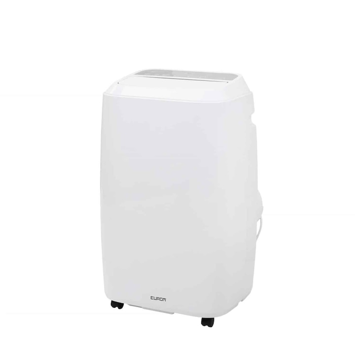 Aparat de aer conditionat portabil Eurom, Coolsilent 90 Wifi, clasa A, consum redus, 9000 BTU, control prin aplicatie, debit de aer 380 m³/h, 3 trepte putere, mod silentios, timer 24 h, functie dezumidificare 1.1 l/h, kit inclus, alb