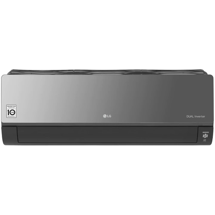 Aparat de aer conditionat LG Artcool 12000 BTU Wi-Fi, Clasa A++/A++, Dual Inverter Compressor, UVnano, ThinQ, Allergy Filter, Plasmaster Ionizer, functie Fast Heating, AC12BK., Negru
