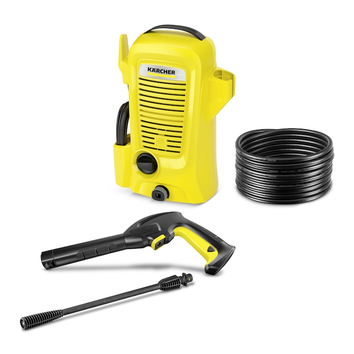 Aparat de spalat cu presiune Karcher K 2 Universal Edition OJ*EU, 1400 W, 220-240 V, 110/11 presiune (bar/MPa), 360 l/h debit apa, 40°C temperatura maxima, accesorii incluse