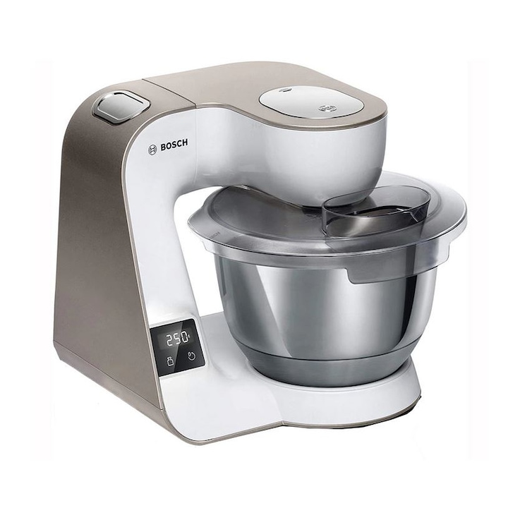 Robot de bucatarie Bosch MUM 5XW10, 1000W, 3.9l, Alb/Maro