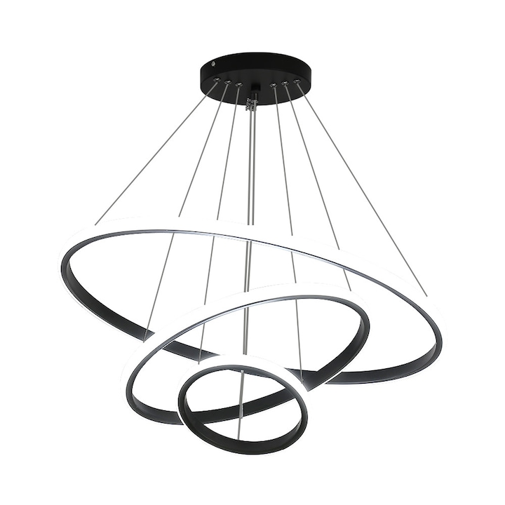 Candelabru, Toolight, Aluminiu, LED, 220V, 76W, Negru
