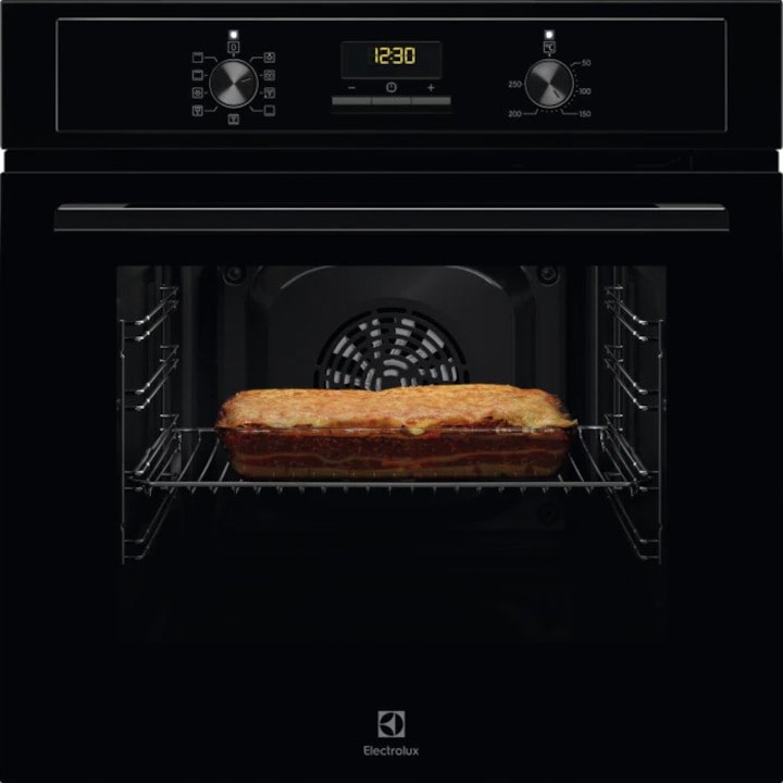 Cuptor incorporabil Electrolux EOF3H50BK, Electric, 65 l, 9 programe, Convectie, SourroundCook, Grill, Clasa A, Negru