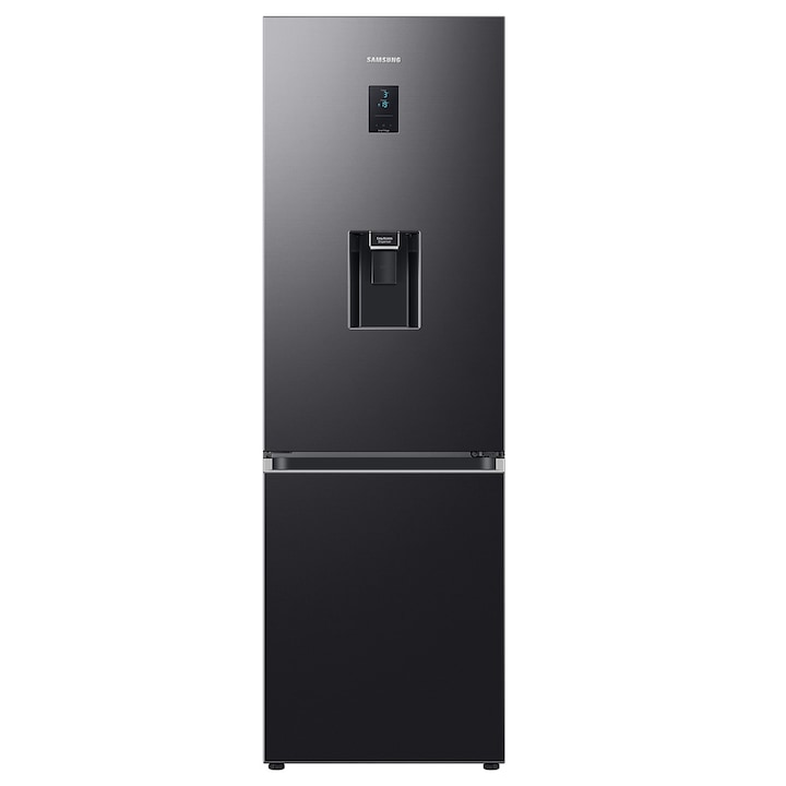 Combina frigorifica Samsung RB34C652EB1/EF, 341 l, Total No Frost, All-Around Cooling, Compresor Digital Inverter, Dozator apa, WiFi, Clasa E, H 185 cm, Dark Inox