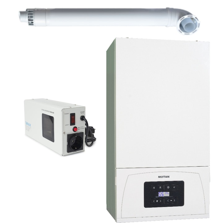 Set Centrala termica Motan Condens 050 24kw + Stabilizator cu releu slim 500VA 300W