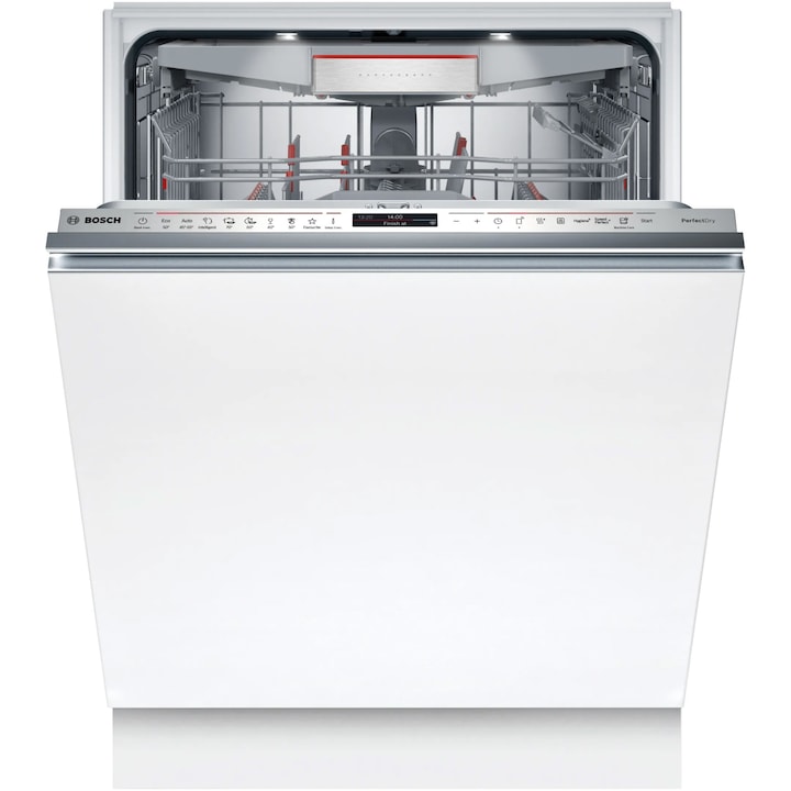 Masina de spalat vase incorporabila Bosch Seria 8 SMV8YCX02E, 14 seturi, 8 programe, Emotion Light, Home Connect, Time light, Clasa A, Home Connect, 60 cm