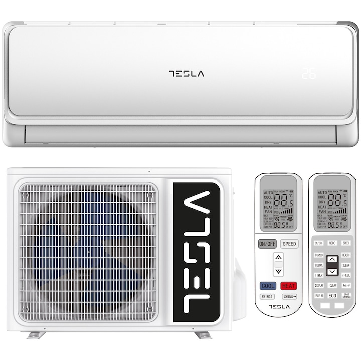 Aparat de aer conditionat Tesla Select 12000 BTU WI-FI, Clasa A++, Kit instalare 3m, Filtru lavabil, functie I Feel, TA36FFLL, Alb