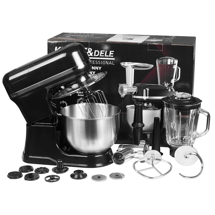 Robot de bucatarie planetar mixt, 3000 W, capacitate 5 l, Kraft&Dele KD4147