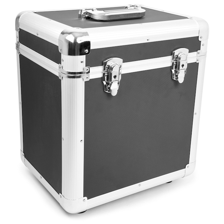 Cutie pentru vinil, 80 de discuri, negru, 12", Power Dynamics RC100