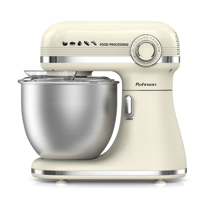 Mixer planetar Rohnson R5880, 1500W, bol 7L inox, 12 viteze, puls