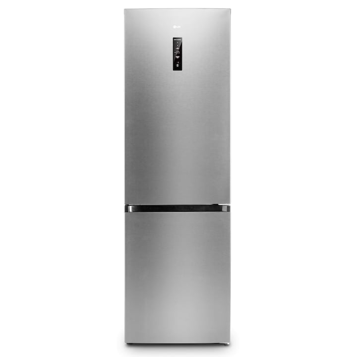 Combina frigorifica LDK CF-320NFDI IX, 320 l, Clasa E, No Frost, Control Touch, Racire rapida, Congelare rapida, Mod Inteligent, H 185 cm, Inox