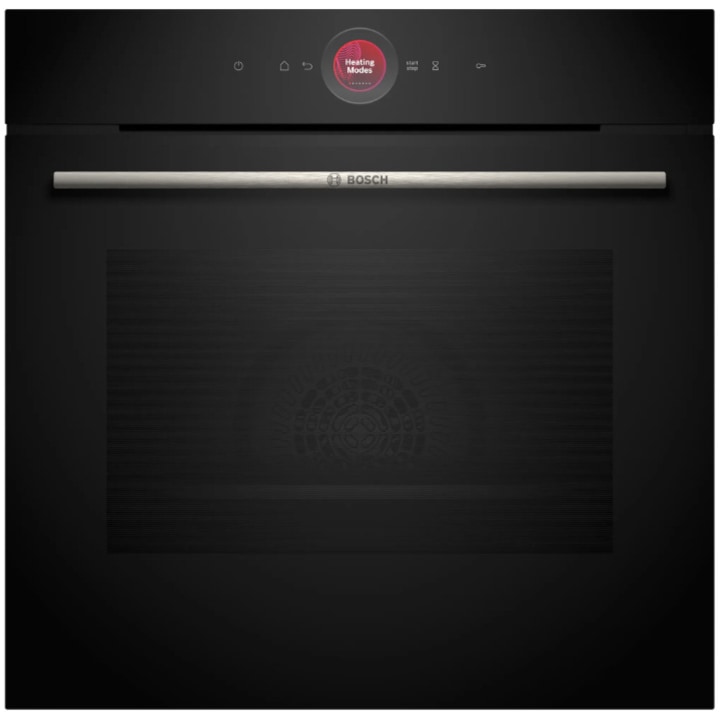 Cuptor incorporabil Bosch Seria 8 HBG7741B1, Electric, 71 l, Multifunctional, 14 functii , Autocuratare pirolitica, Grill, Home Connect, Air Fry, Clasa A+, Negru