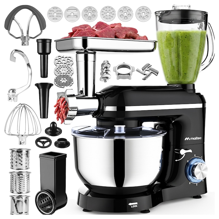 Robot de bucatarie Maltec MaltecChef 5000W multifunctional 3in1 inox 6,2l 2000W multiviteze