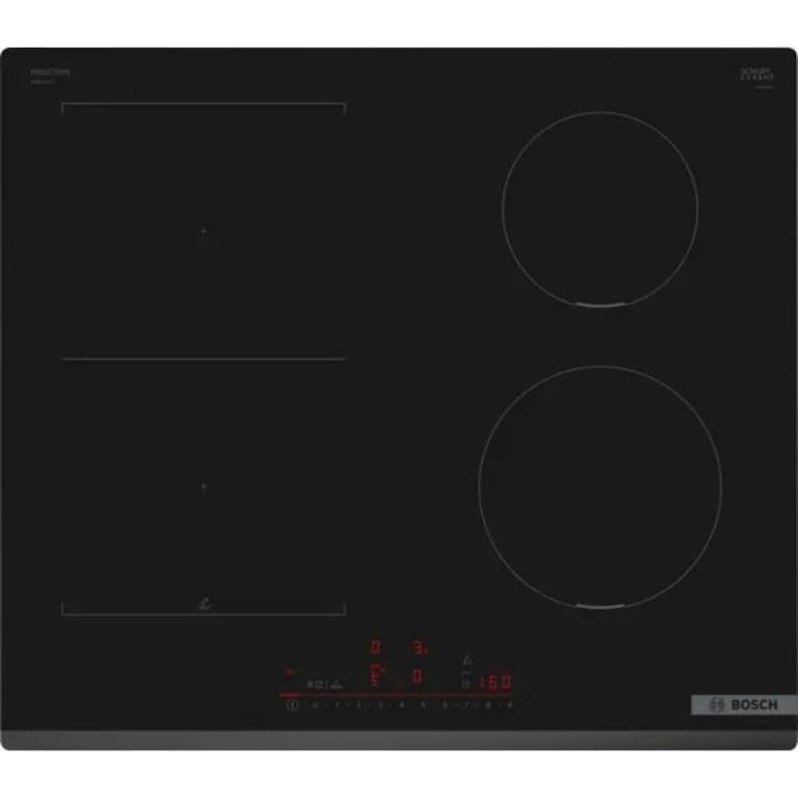 Plita cu Inductie Bosch Serie 6 PVS631HC1E, 592 mm,4 Zone FlexInduction, TouchSlider, PowerBoost, PerfectFry, Home Connect, Negru