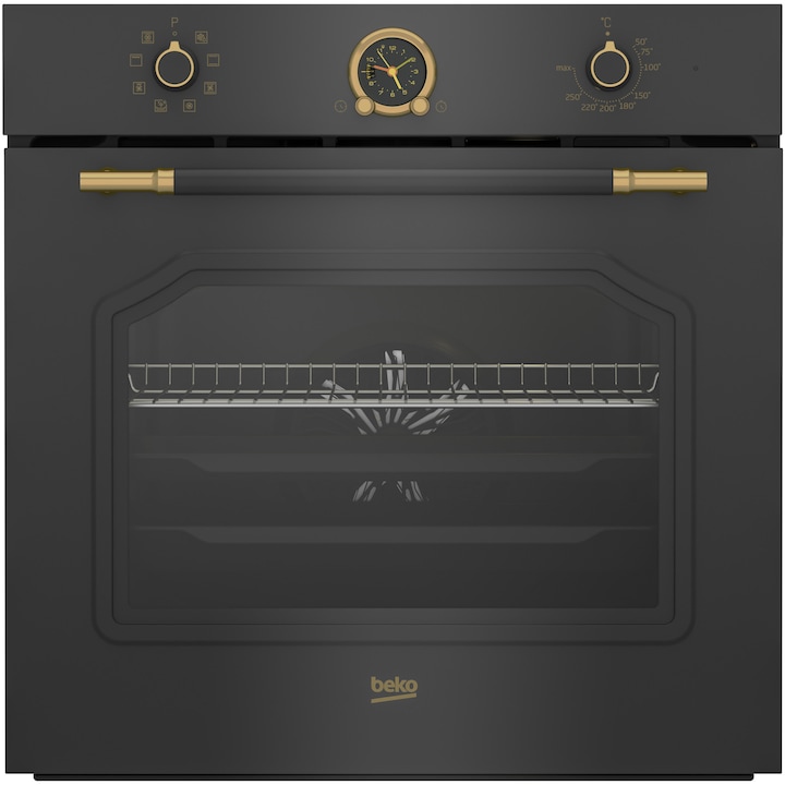 Cuptor incorporabil Beko RBIM19200AD, Electric, 72 l, 3D Cooking, Grill, Defrost, Fan Assisted cooking, Antracit
