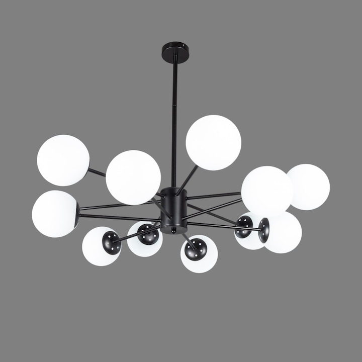 Lustăra Delight Cosmo neagră 12xE27 120W 900x680mm