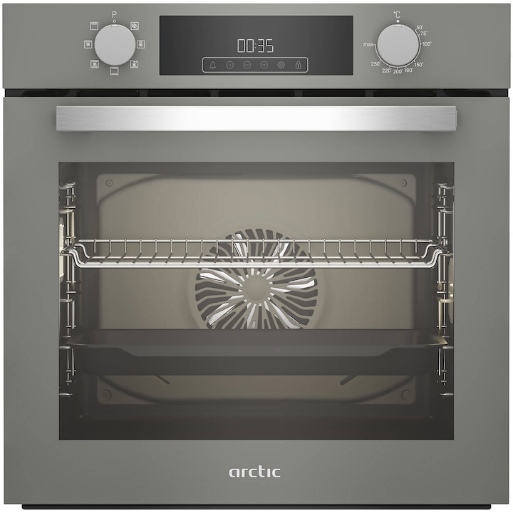Cuptor incorporabil Arctic ARVIE1430MGM, Electric, 71 l, Autocuratarea catalitica, AeroCooking, Control touch, Clasa A, Manhattan Grey