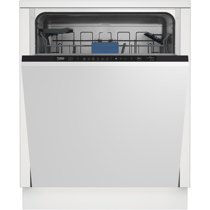 Masina de spalat vase incorporabila Beko BDIN16435, 14 seturi, 6 programe, HygieneIntense, AutoDoor Opening, Clean&Shine, Clasa D, 60 cm