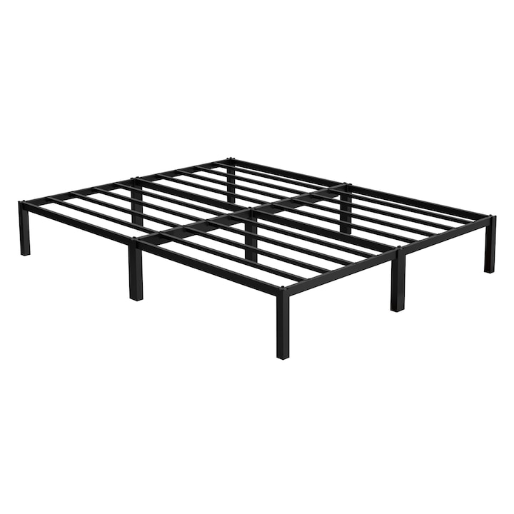 Cadru de pat 160 x 31 x 200 cm, ML Design, otel, negru, model Paris